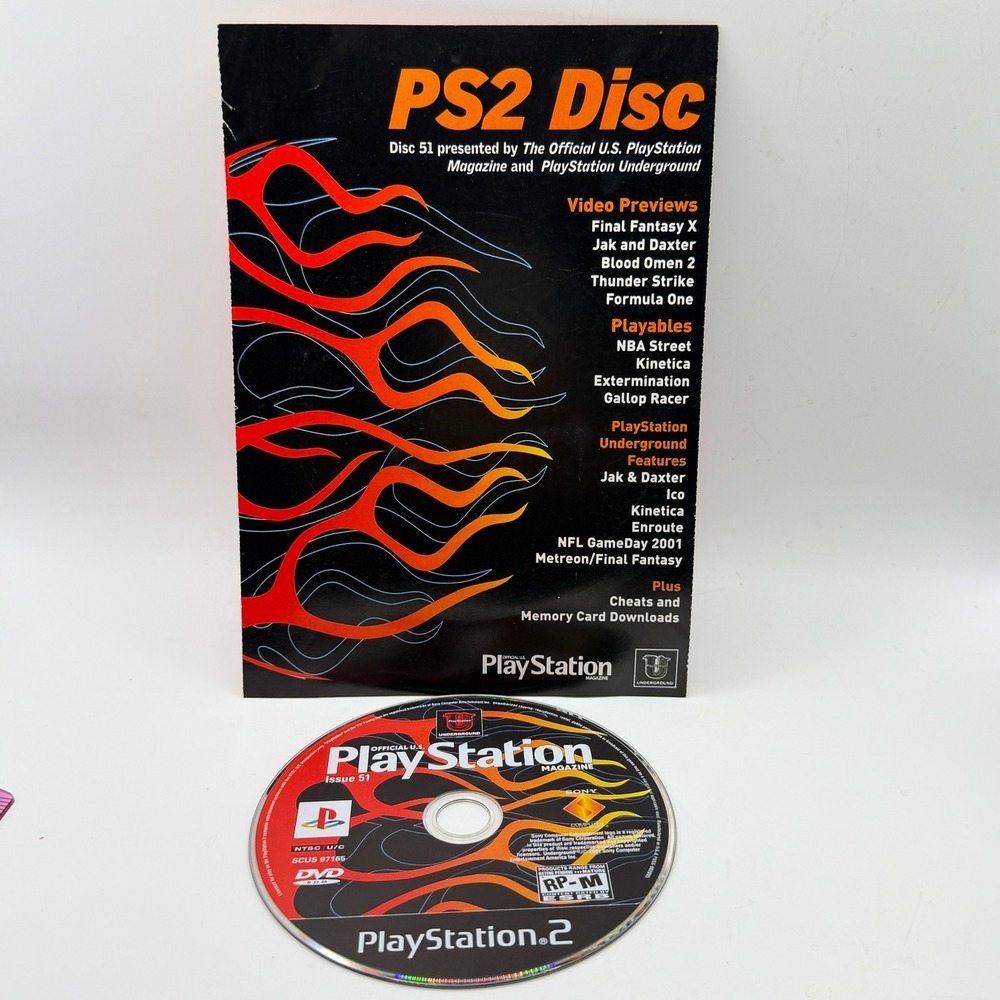 Sony PlayStation 2 Official Magazine Issue 51 Demo Disc SCUS-97165 Retro Gaming
